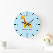 Personalisierte Giraffe Große Wanduhr (Zuhause)