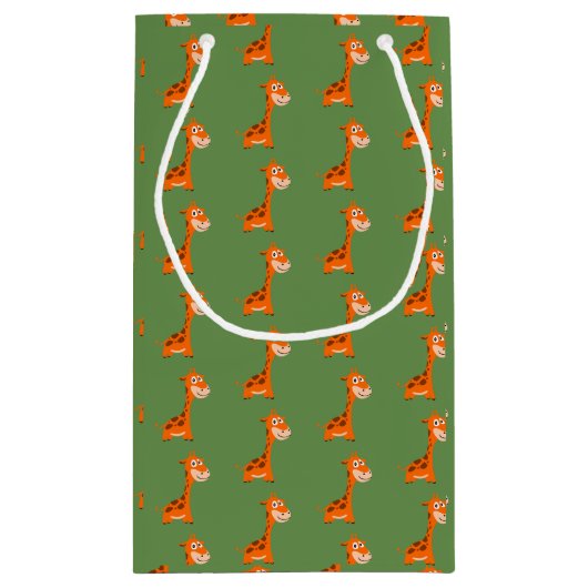 Personalisierte Giraffe Kleine Geschenktüte (Rückseite)
