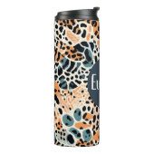 Personalisierte Giraffe Leopard Tierausdruck Thermosbecher (Nach links gedreht)