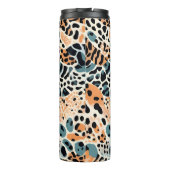 Personalisierte Giraffe Leopard Tierausdruck Thermosbecher (Rückseite)