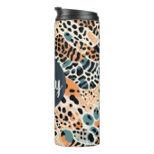Personalisierte Giraffe Leopard Tierausdruck Thermosbecher (Nach rechts gedreht)