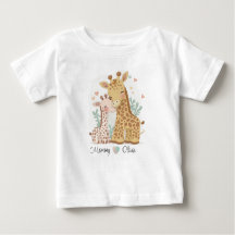 Personalisierte Giraffe Liebe Baby T - Shirt