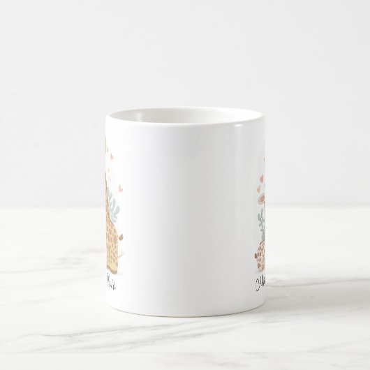 Personalisierte Giraffe Liebe Tasse (Mittel)