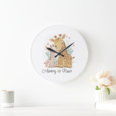 Personalisierte Giraffe Liebe Wall Clock Große Wanduhr (Zuhause)