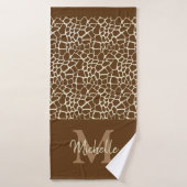 Personalisierte Giraffe Muster Monogram Fitness Yo Badehandtuch (Badehandtuch)