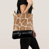 Personalisierte Giraffe Muster Tote Bag Tasche (Von Nahem)