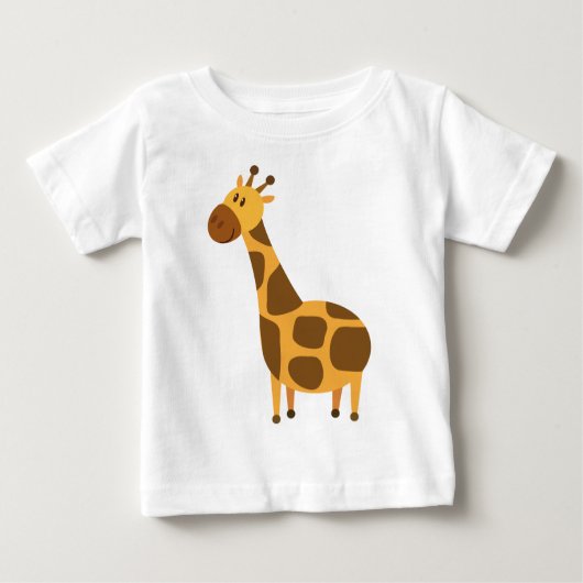 Personalisierte Giraffe scherzt Cartoon-Geschenk Baby T-shirt (Vorderseite)