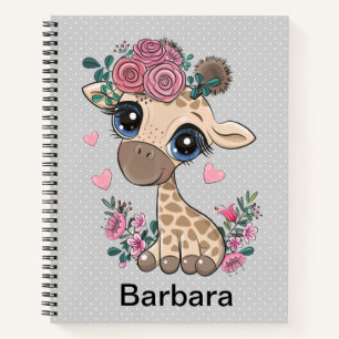 Personalisierte Giraffe Sketch Notizblock