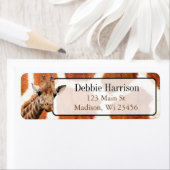 Personalisierte Giraffe Stripes-Rücksendeadressen- (Insitu)