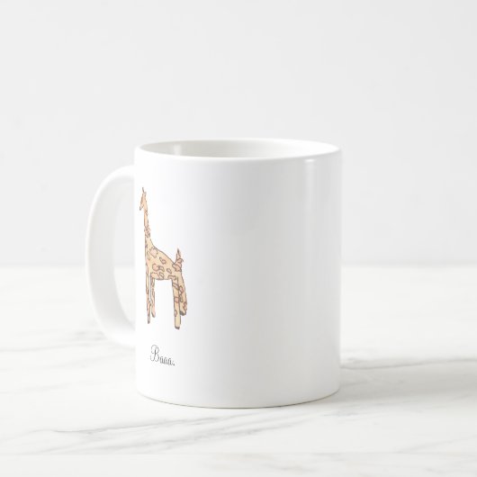 Personalisierte Giraffe-Tasse Kaffeetasse (Vorderseite Links)