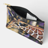 Personalisierte Giraffe Wasserfarben Kunst Zubehörtasche (Offen)