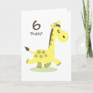 Personalisierte Giraffen-Geburtstags-Karte Karte