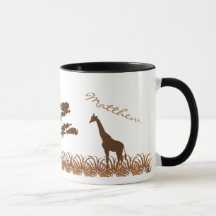 Personalisierte Giraffen-Safari-Tasse Tasse