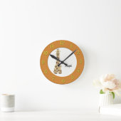 Personalisierte Giraffenmauer Runde Wanduhr (Zuhause)