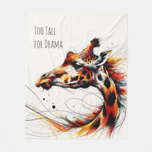 Personalisierte Giraffinerie Fleecedecke