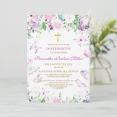 Personalisierte Girl-Bestätigung Einladung (Stehend Vorderseite)