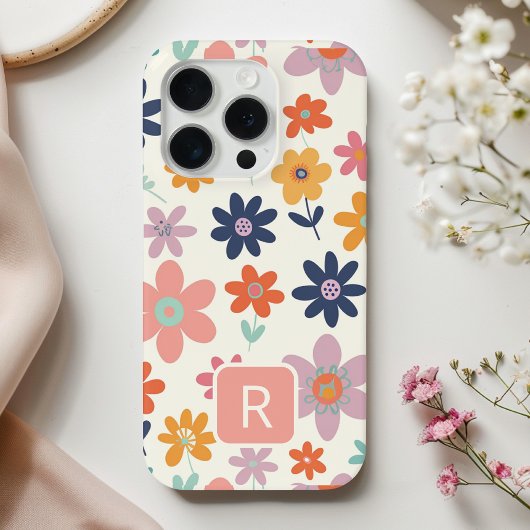 Personalisierte Girl-farbige Blume Muster Case-Mate iPhone Hülle