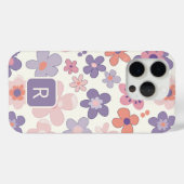 Personalisierte Girl-farbige Blume Muster Case-Mate iPhone Hülle (Rückseite (Horizontal))
