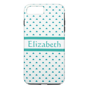 Personalisierte Girl Mod Aquamarin & White Heart m Case-Mate iPhone Hülle