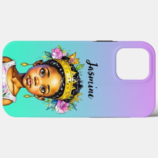 Personalisierte Girl-Prinzessin Case-Mate iPhone Hülle (Rückseite (Horizontal))