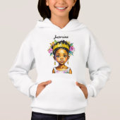Personalisierte Girl-Prinzessin Hoodie (Vorderseite)