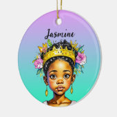 Personalisierte Girl-Prinzessin Keramik Ornament (Links)