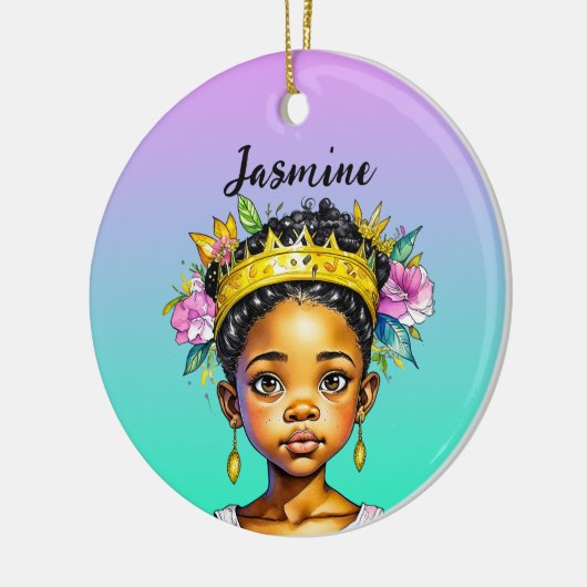 Personalisierte Girl-Prinzessin Keramik Ornament (Links)