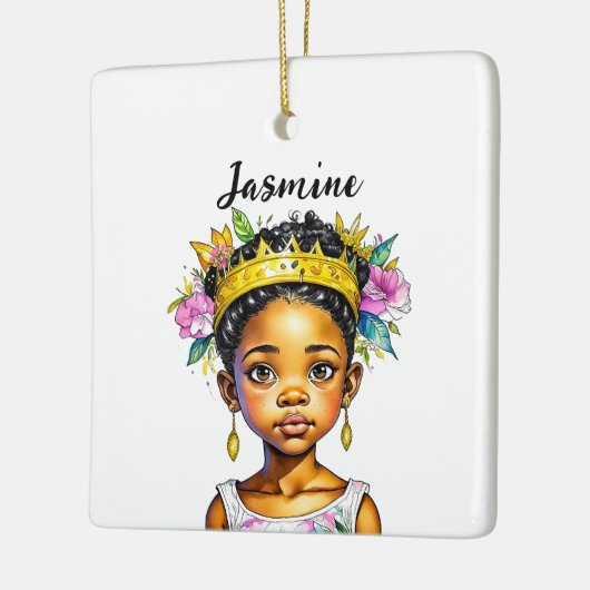 Personalisierte Girl-Prinzessin Keramikornament (Links)