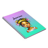 Personalisierte Girl-Prinzessin Notizblock (Rechte Seite)