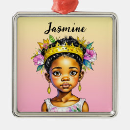 Personalisierte Girl-Prinzessin Ornament Aus Metall