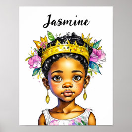 Personalisierte Girl-Prinzessin Poster