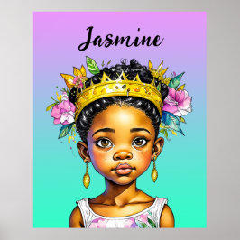 Personalisierte Girl-Prinzessin Poster