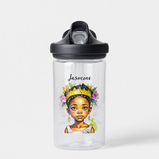 Personalisierte Girl-Prinzessin Trinkflasche (Vorne)