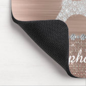 Personalisierte Girl Rose Gold Diamant Sparkasse P Mousepad (Ecke)