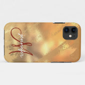 Personalisierte Girl Rose Gold Glitzer Glitzern Na Case-Mate iPhone Hülle (Rückseite (Horizontal))