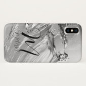 Personalisierte Girl Rose Gold Glitzer Glitzern Na Case-Mate iPhone Hülle (Rückseite (Horizontal))