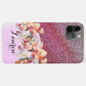 Personalisierte Girl Rose Gold Glitzer Glitzern Na Case-Mate iPhone Hülle (Rückseite (Horizontal))