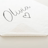 Personalisierte Girlande-Blanket mit Name & Herz Sherpadecke (3/4)