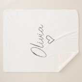 Personalisierte Girlande-Blanket mit Name & Herz Sherpadecke (Vorderseite (Horizontal))
