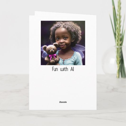 Personalisierte Girl's Card and Color Page Karte (Rückseite)