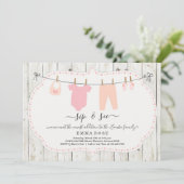 Personalisierte Girls - Einladung - rustikal (Stehend Vorderseite)