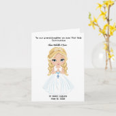 Personalisierte Girls Erste Heilige Kommune Karte (Gelbe Blume)