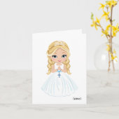 Personalisierte Girls Erste Heilige Kommune Karte (Gelbe Blume)