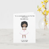 Personalisierte Girls Erste Heilige Kommune Karte (Gelbe Blume)