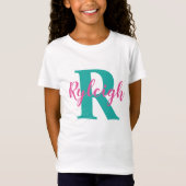 Personalisierte Girls mit Anfangsmonogramm T-Shirt (Vorderseite)