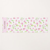 Personalisierte Girls rosafarbene Kirschblütenblät Yogamatte (Vorderseite (Horizontal))