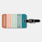 Personalisierte Girls Trip Custom Trendy Strip Gepäckanhänger (Vorderseite horizontal)