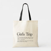 Personalisierte Girls - Trip Definition Tragetasche (Rückseite)
