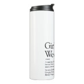 Personalisierte Girls-Wochenenddefinition Thermosbecher (Nach links gedreht)