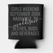 Personalisierte Girls Wochenendreise Dosenkühler (Vorderseite)
